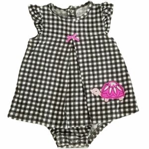 3/$25 Child of Mine Gingham Print Bodysuit Dress Size 12M